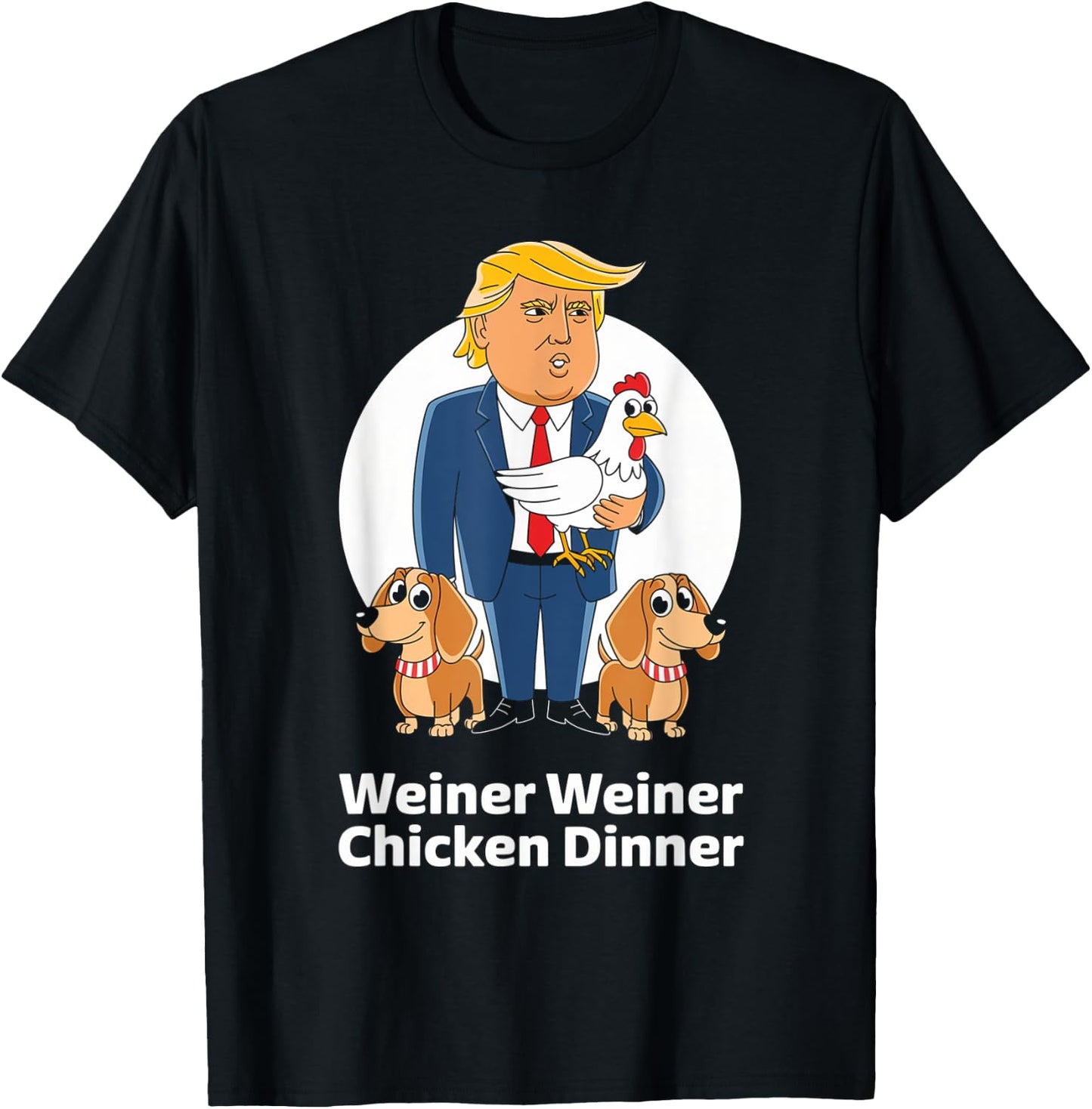 Dachshund Lover Designs Trump Winner -Adults Dachshund Dog Lover Humor Enthusiasts Black Small Classic Fit Short Sleeve Pull On 1 Count T-Shirt - T-Shirt | Black