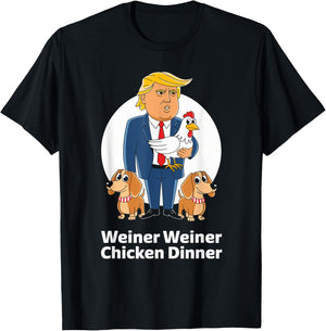 Dachshund Lover Designs Trump Winner -Adults Dachshund Dog Lover Humor Enthusiasts Black Small Classic Fit Short Sleeve Pull On 1 Count T-Shirt - T-Shirt | Black