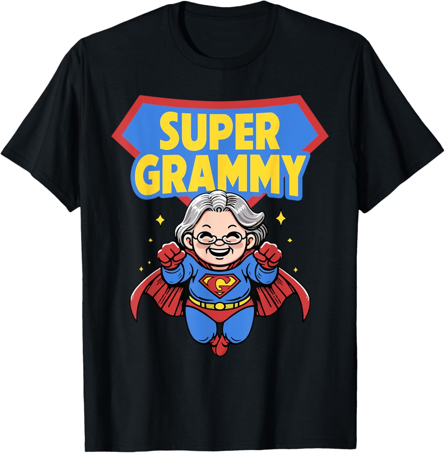 Mother’s Day Best Grandma Ever Nana Mimi Gigi Super A Grammy T-Shirt - T-Shirt | Black