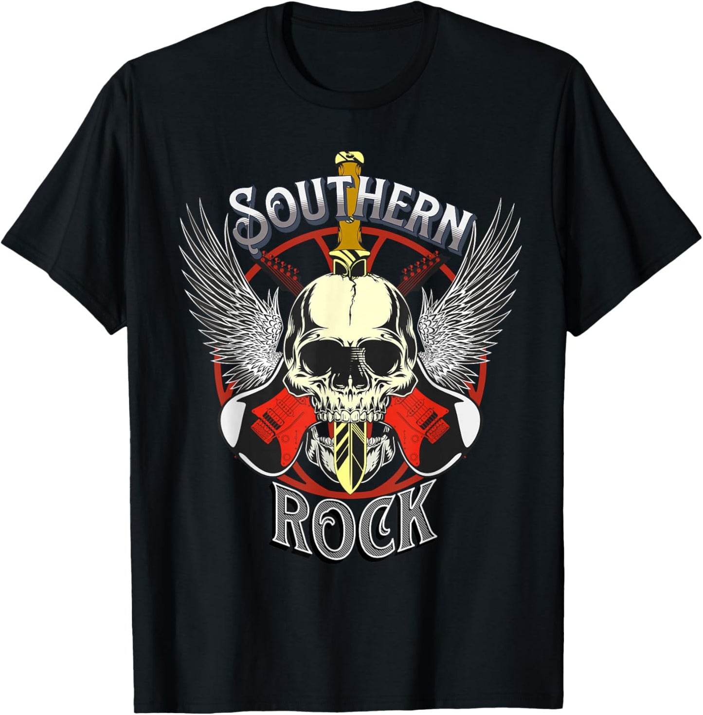 Southern Rock Classic Rock & Roll USA South Music Bands T-Shirt - T-Shirt | Black