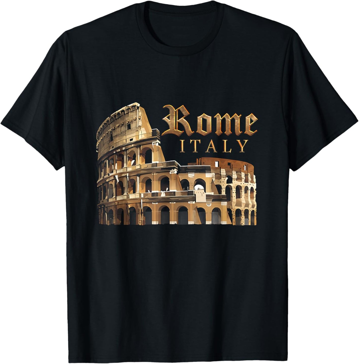 Retro Vintage Roma Italia Kolosseum Souvenirs Rom Italien T-Shirt - T-Shirt | Black