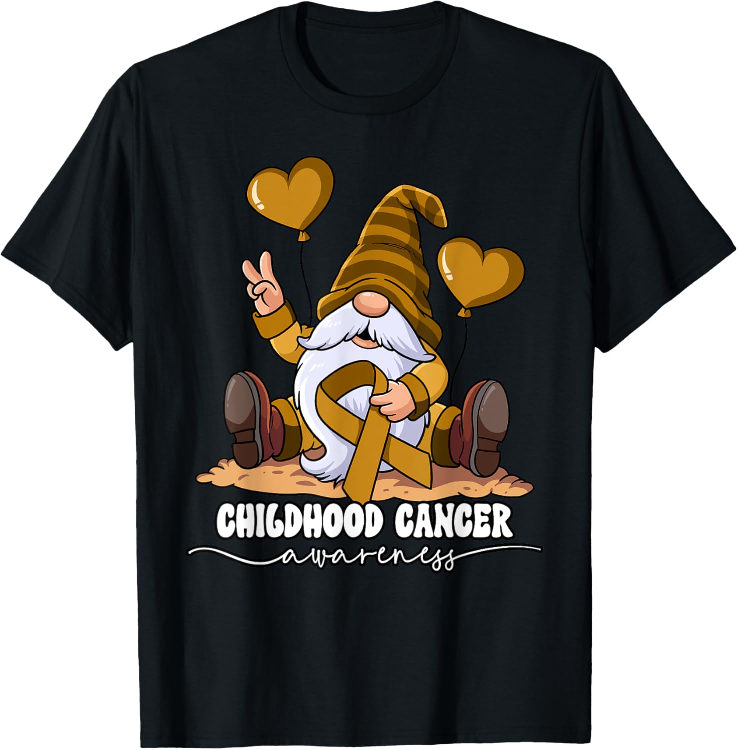Childhood Cancer Awareness T-Shirt - T-Shirt | Black