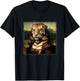 Mona Lisa with Tiger Head T-Shirt - T-Shirt | Black