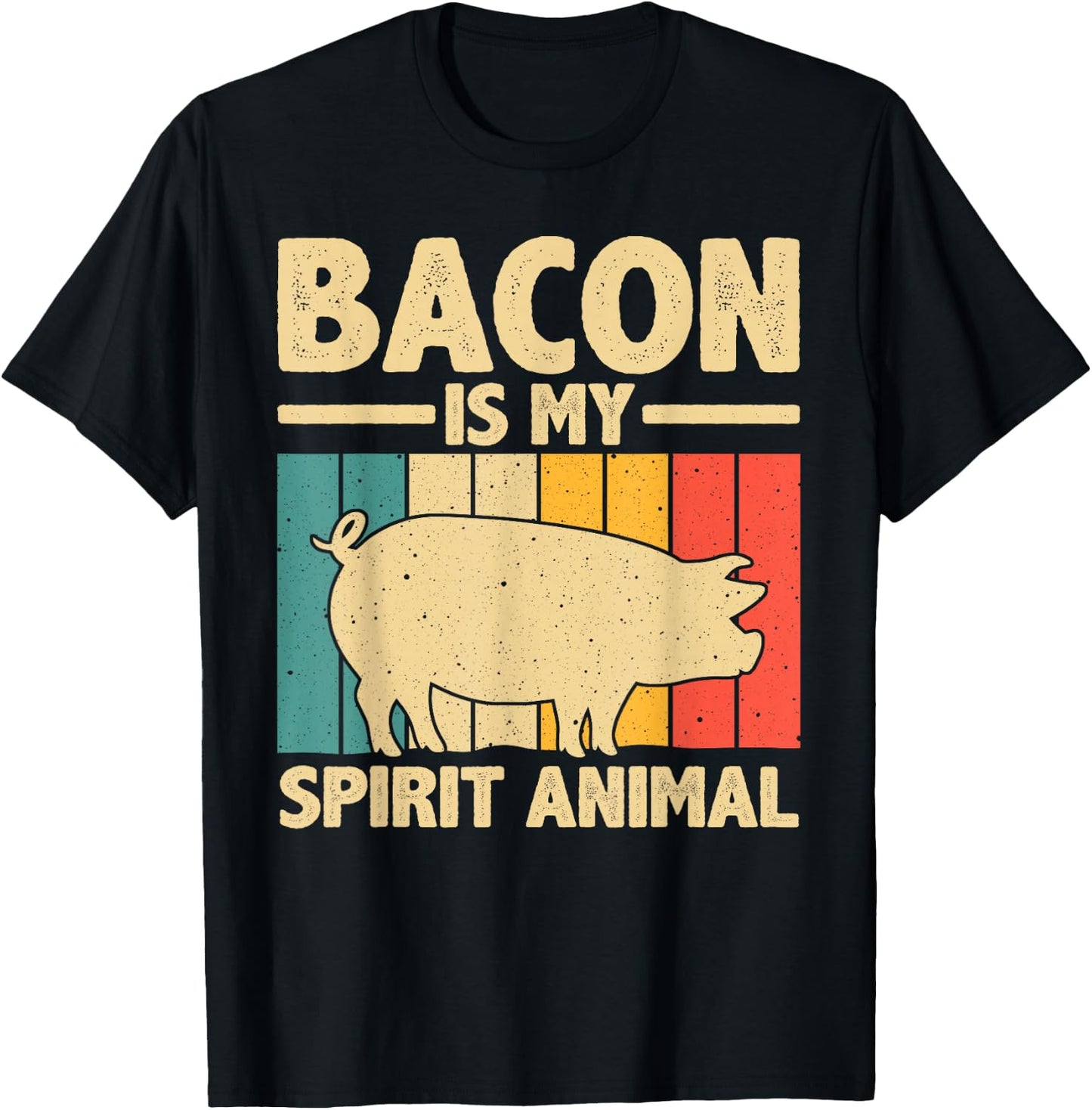 Cool Bacon Design Women Kids Bacon Pig Pork Lover T-Shirt - T-Shirt | Black