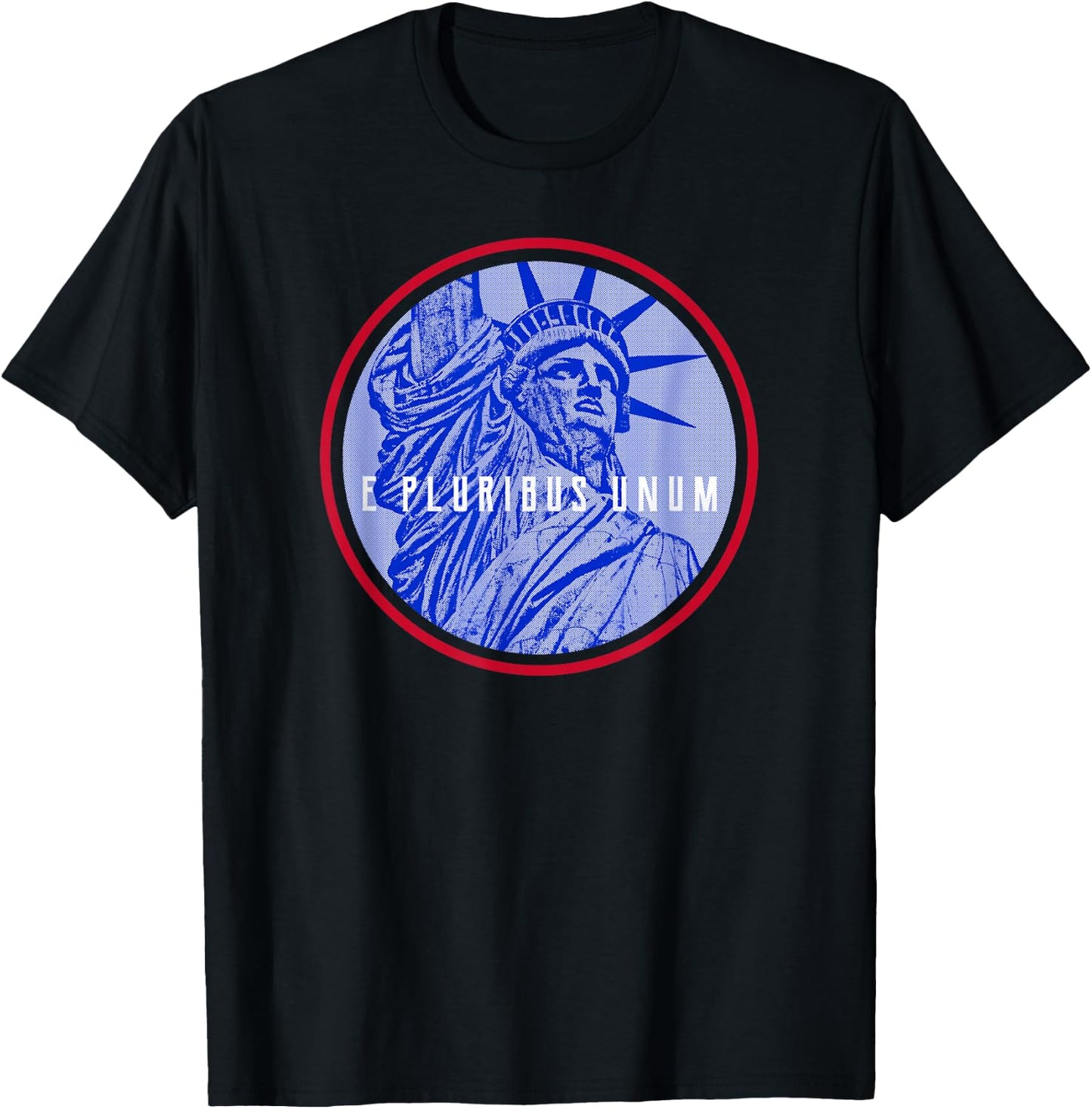 American Patriot E Pluribus Unum Statue Of Liberty T-Shirt - T-Shirt | Black