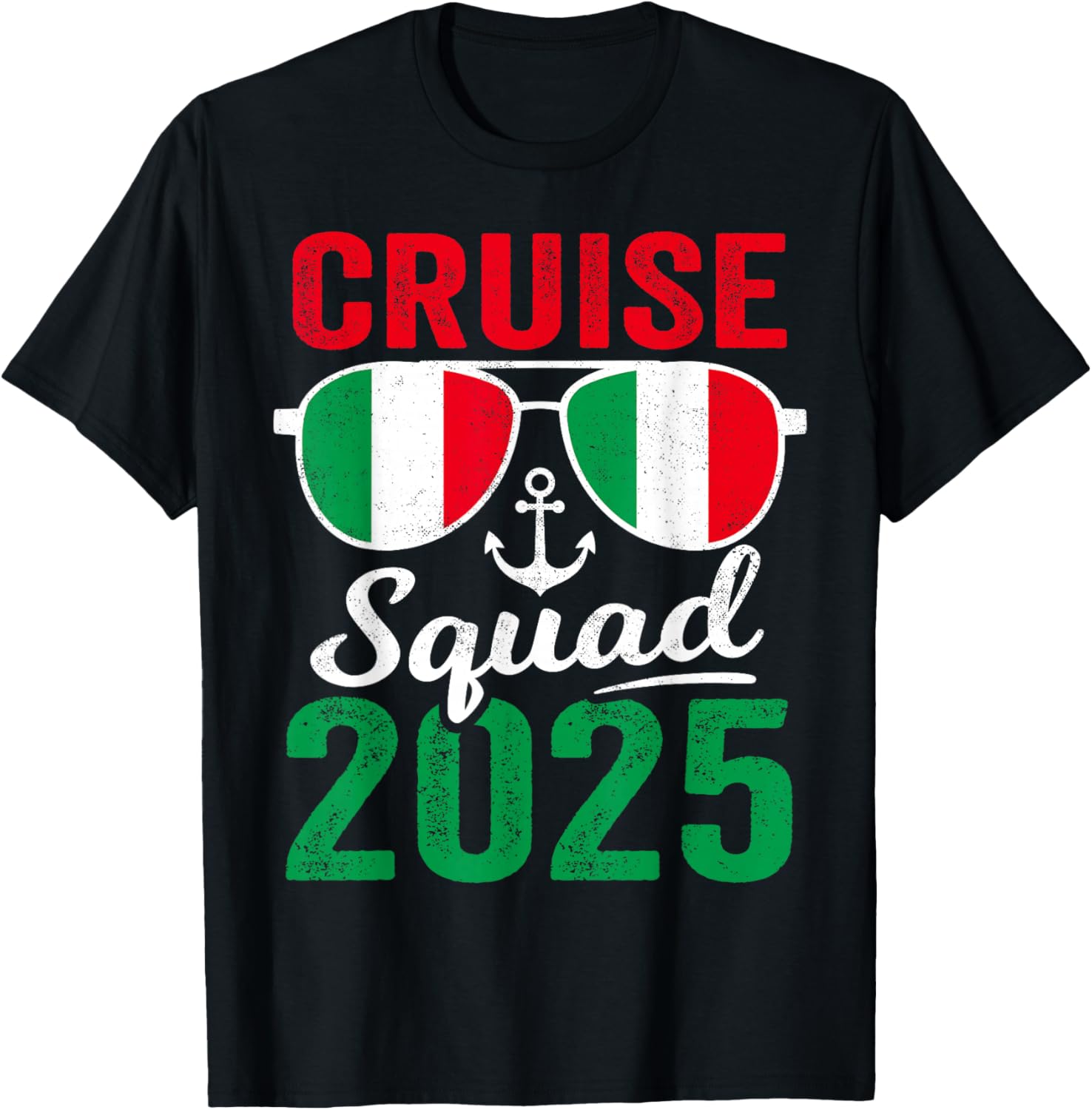 Italy Cruise Squad 2025 Summer Vacation Matching Family T-Shirt - T-Shirt | Black