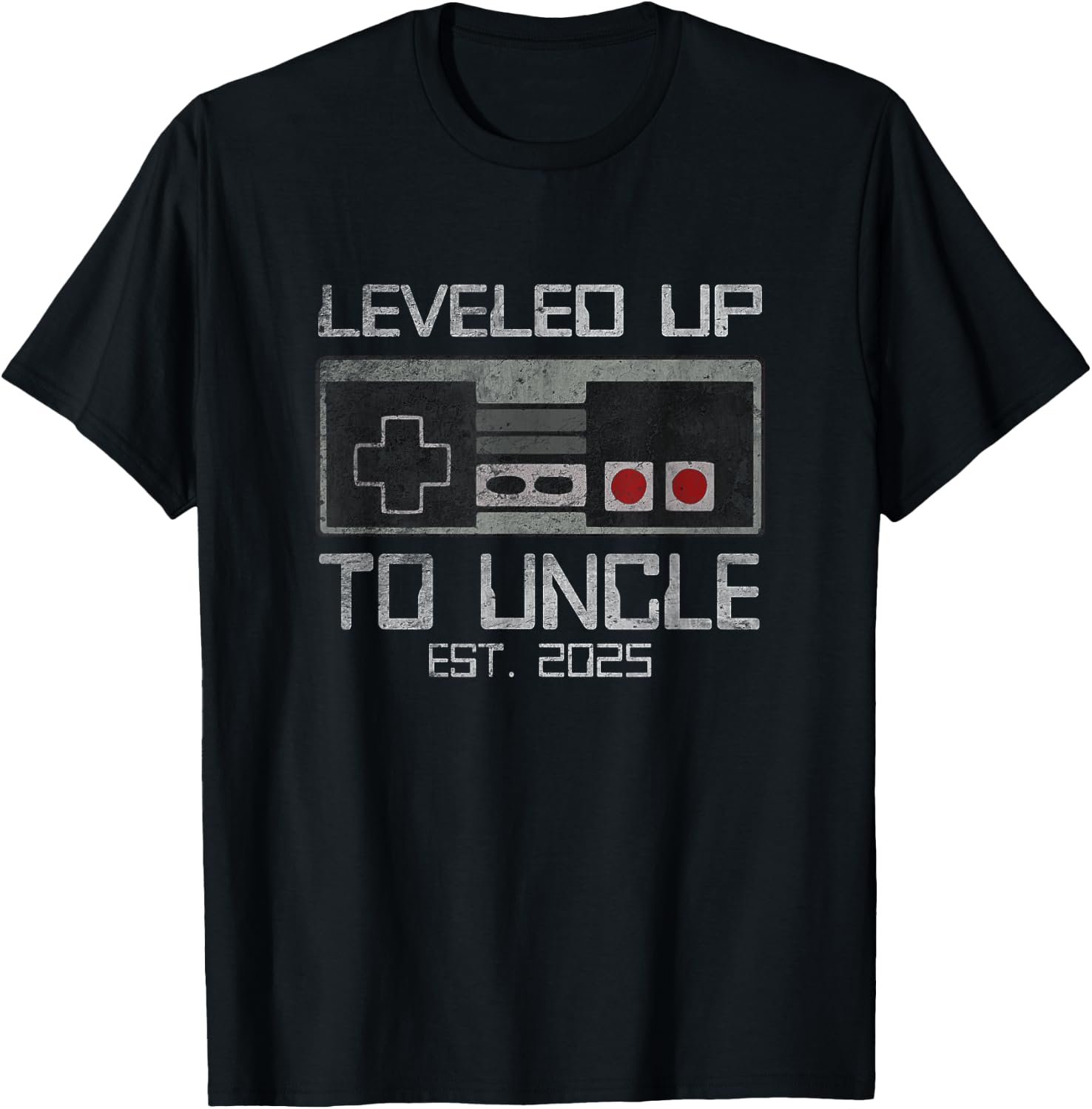 I Leveled Up To Uncle 2025 Promoted To First Time New Uncle T-Shirt - T-Shirt | Black