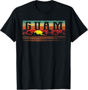 Vintage Guam Shirt - Tropical Guam T Shirt T-Shirt - T-Shirt | Black