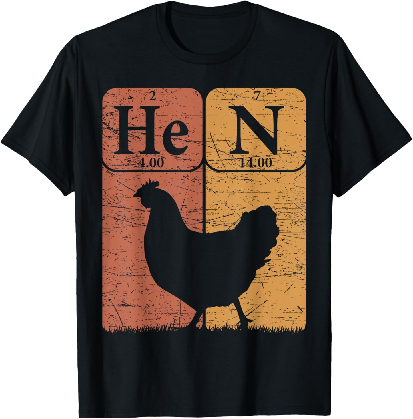 Hen Chicken Periodic Table Elements Chicken Farmer T-Shirt - T-Shirt | Black