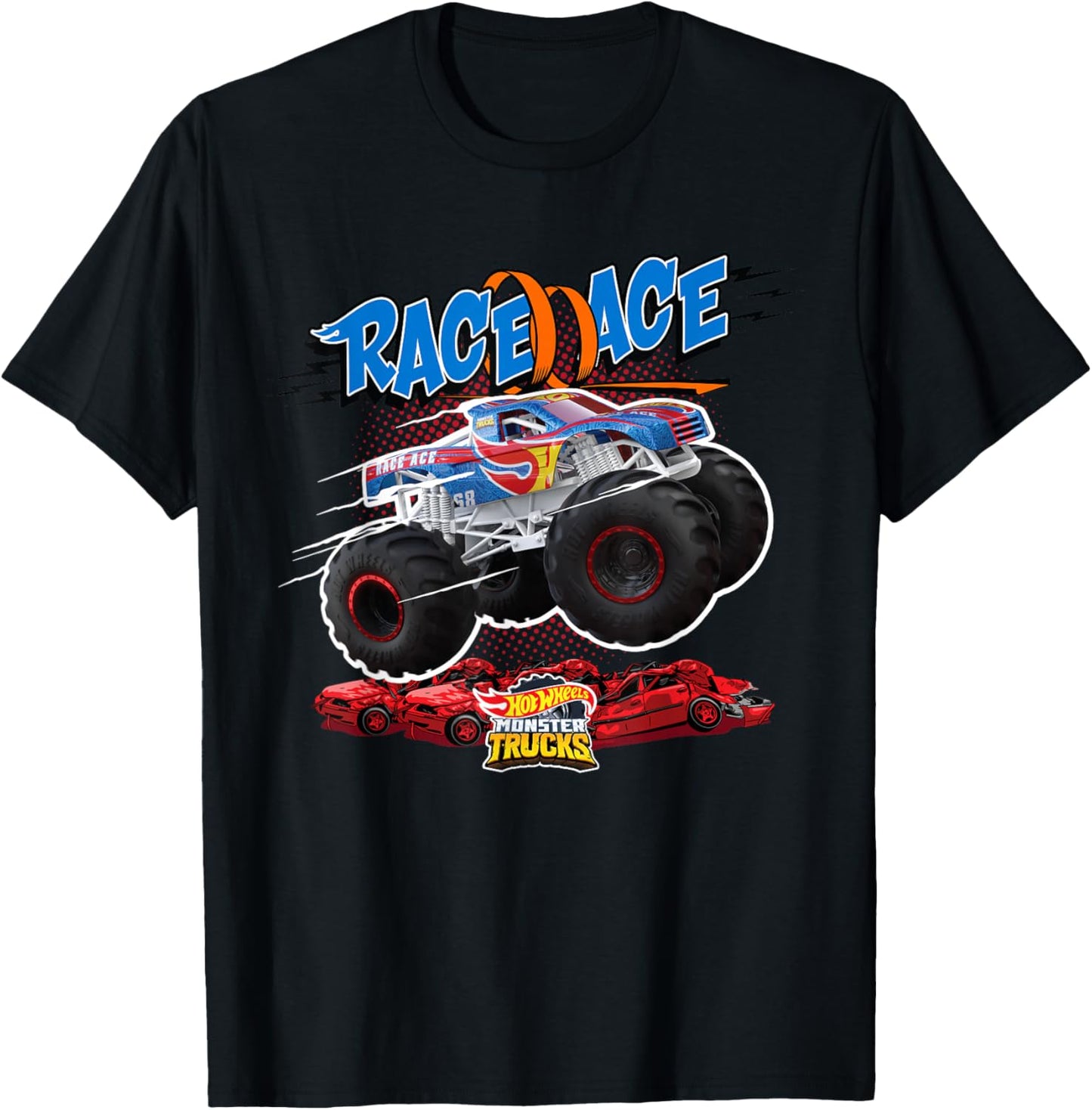 Hot Wheels Monster Trucks - Race Ace T-Shirt - T-Shirt | Black