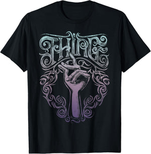 Addams Family Thing Artsy Gradient Sketch T-Shirt - T-Shirt | Black