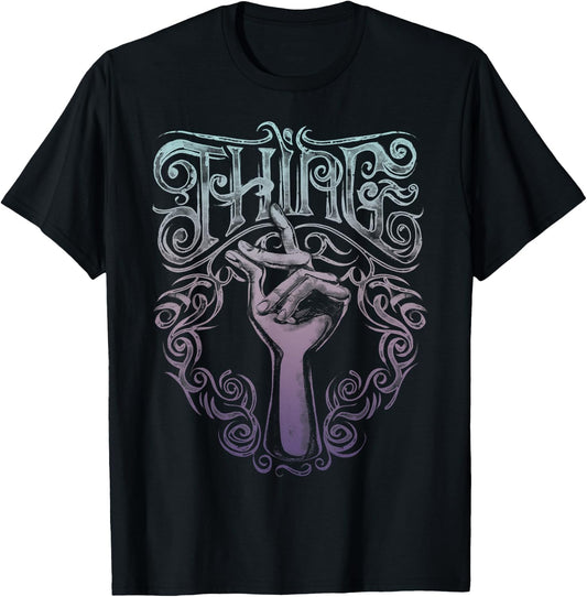 Addams Family Thing Artsy Gradient Sketch T-Shirt - T-Shirt | Black
