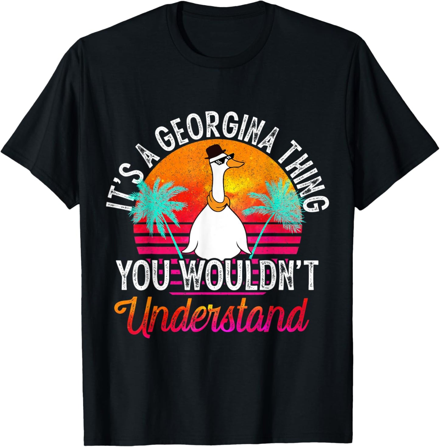 It's A Georgina Thing You Wouldn't Understand Funny Georgina T-Shirt - T-Shirt | Black