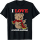 Funny I Love Crotch-Eating Design T-Shirt - T-Shirt | Black