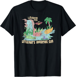 The Land Before Time Little Foot's Adventure Club T-Shirt - T-Shirt | Black