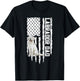 White Labrador Dad American Flag White Lab T-Shirt - T-Shirt | Black
