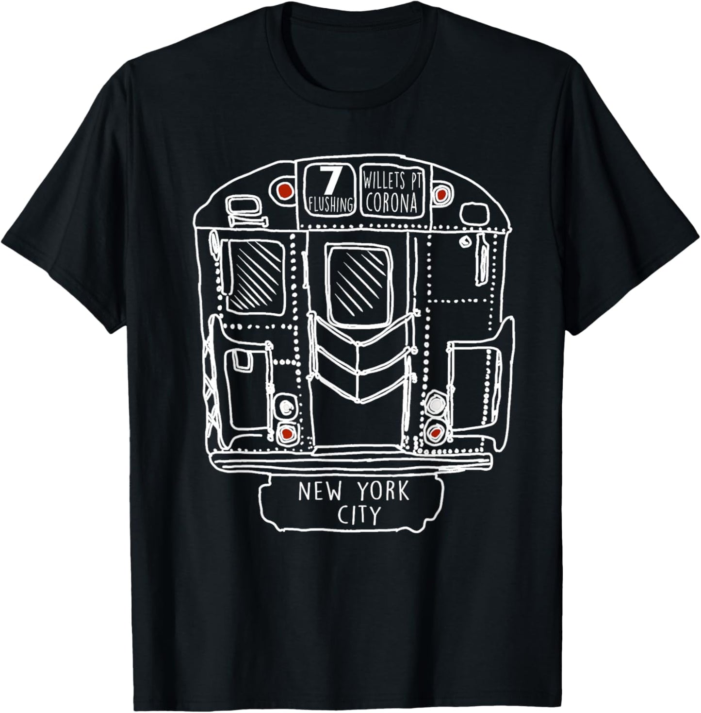 New York City Subway Manhattan Queens Vintage NYC T-Shirt - T-Shirt | Black
