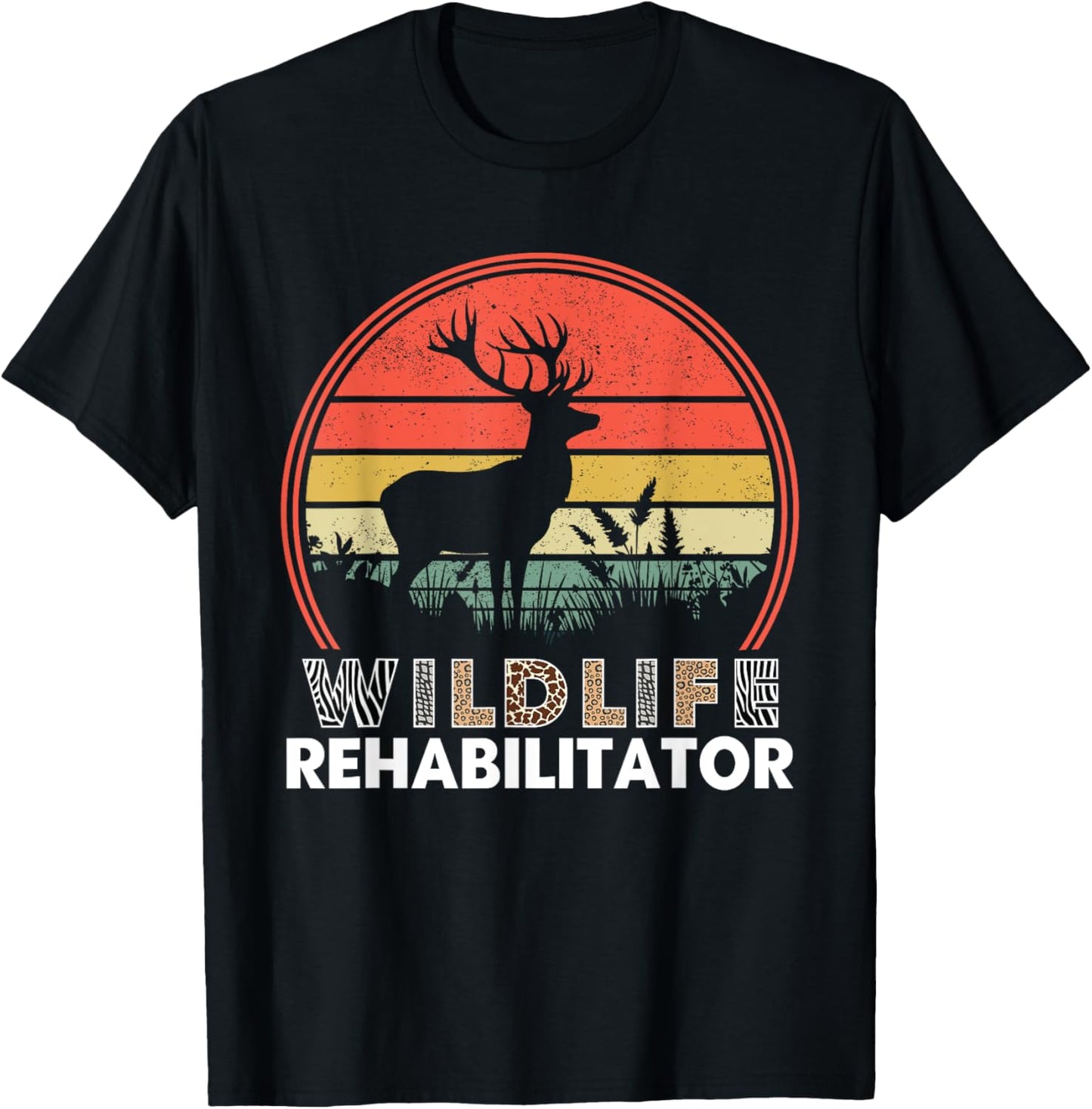 Vinatge Animal Wildlife Rehabilitator Rehabilitation Rescue T-Shirt - T-Shirt | Black