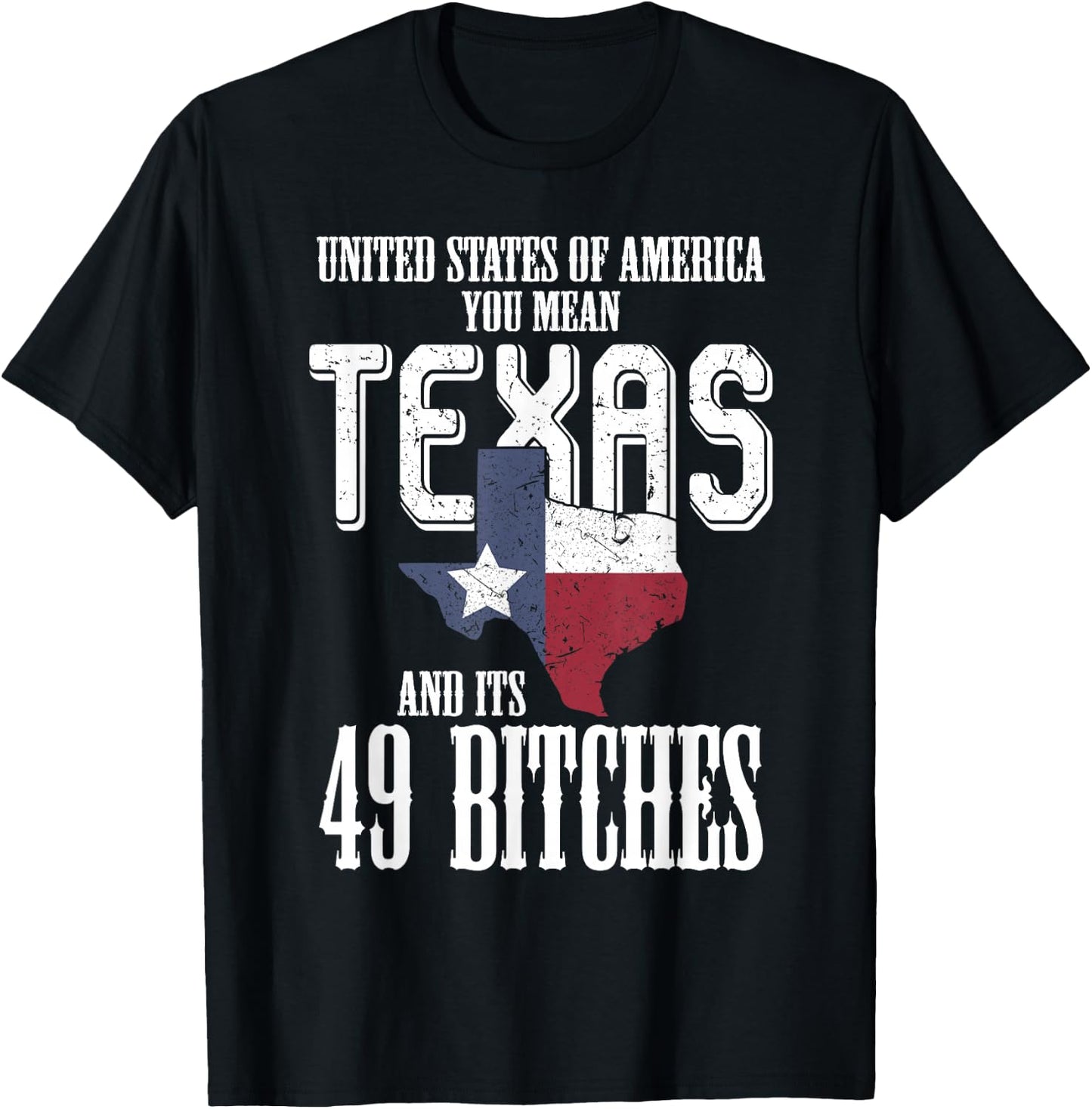 Funny USA Flag United States of America Texas T-Shirt - T-Shirt | Black