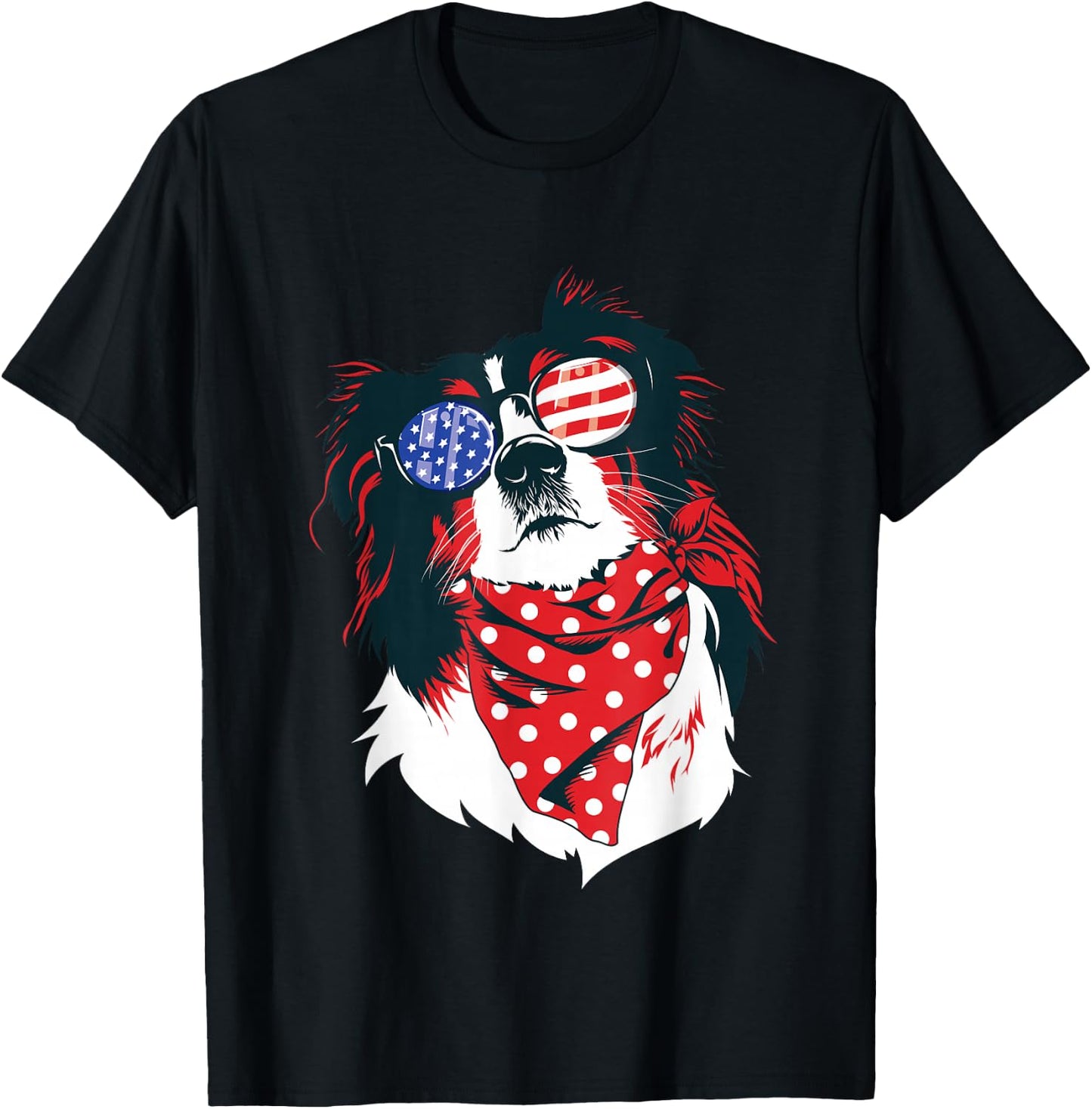 Australian Shepherd 4th of July Shirt Aussie Mom T-Shirt - T-Shirt | Black