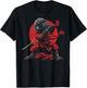 Poodle Dad Cute Japanese Anime Stuff Samurai Dog Ninja T-Shirt - T-Shirt | Black