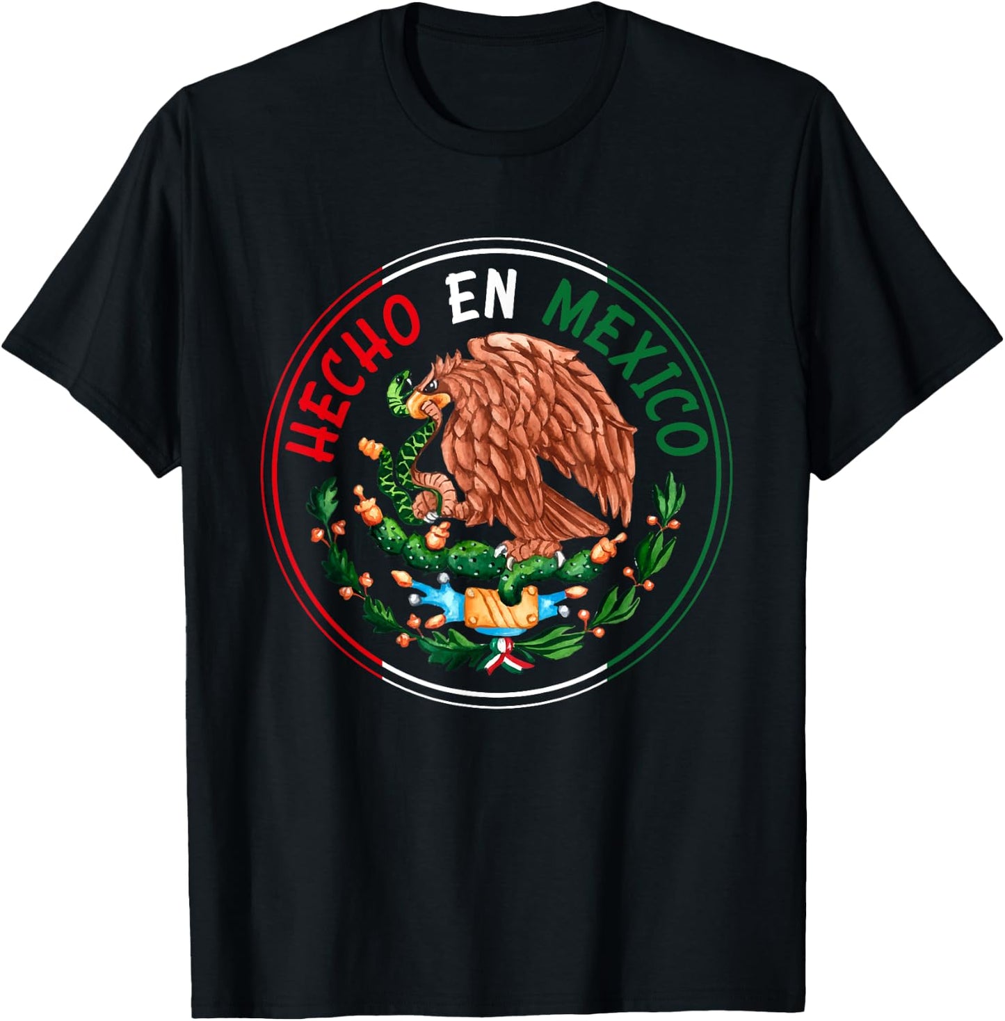 Mexican Eagle Hecho En Mexico T-Shirt - T-Shirt | Black