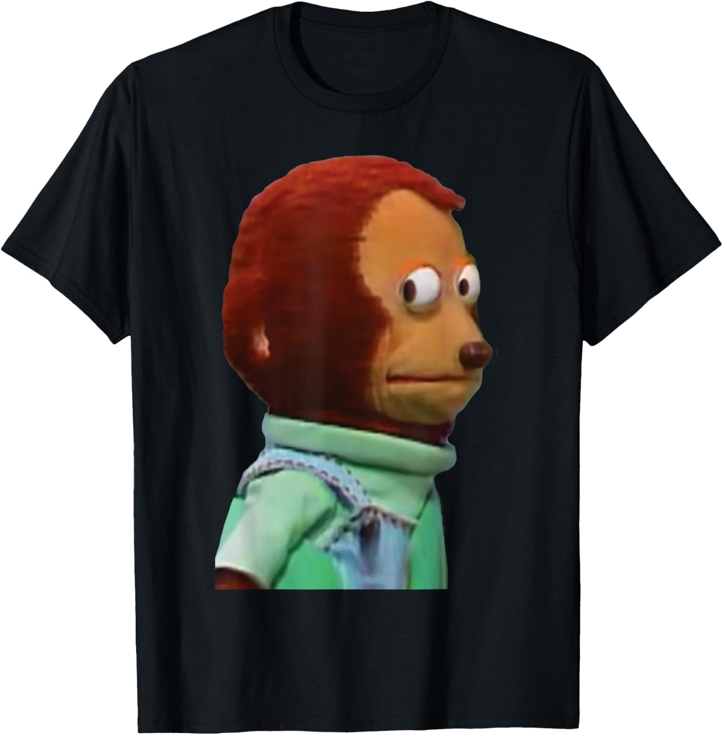 Solo Awkward Look Monkey Puppet Meme T-Shirt - T-Shirt | Black