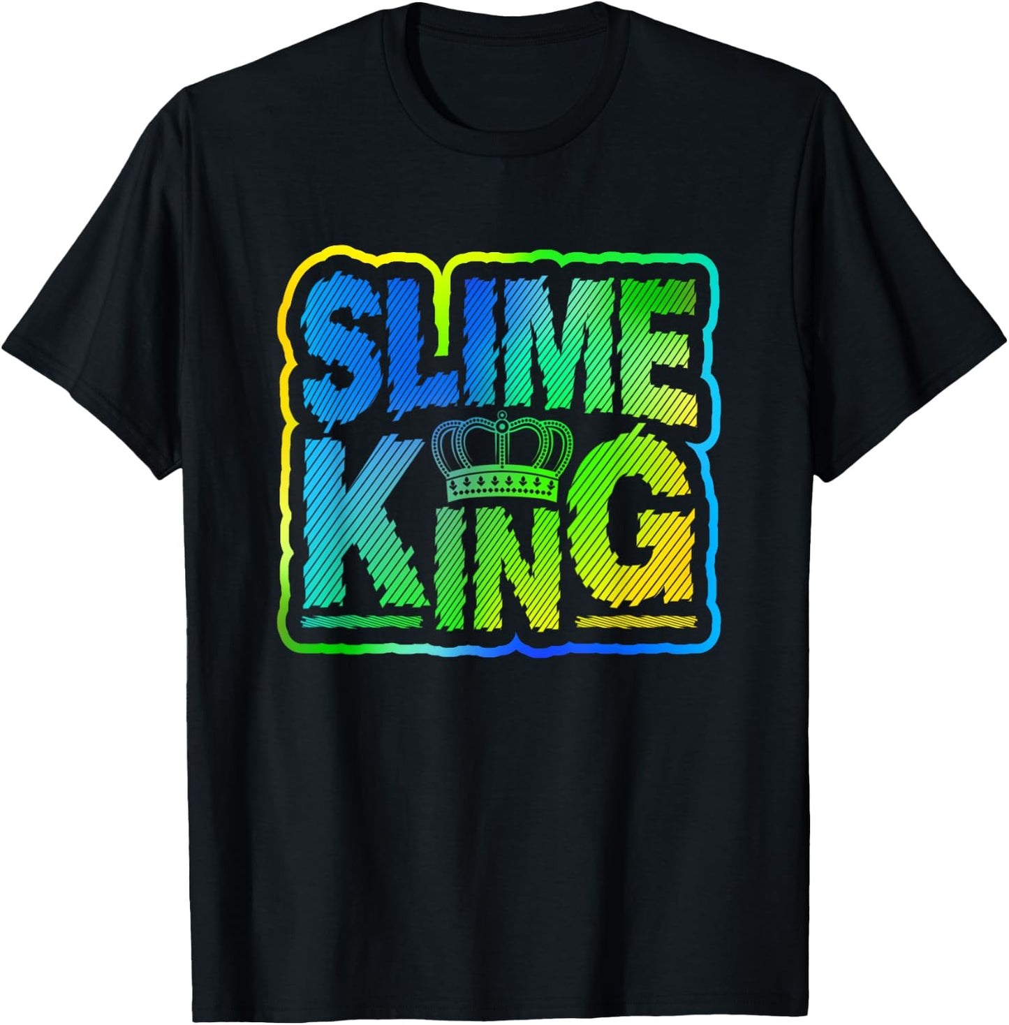 Slime King Boys Birthday Supplies DIY Party Kit T-Shirt - T-Shirt | Black