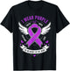 I Wear Purple In Memory of my Mom Alzheimers Awarenesss T-Shirt - T-Shirt | Black