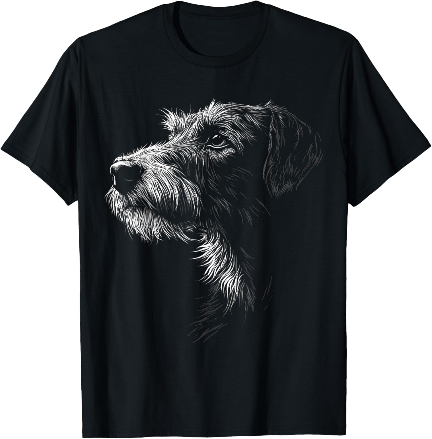 Irish Greyhound Dog Graphic Pet T-Shirt - T-Shirt | Black