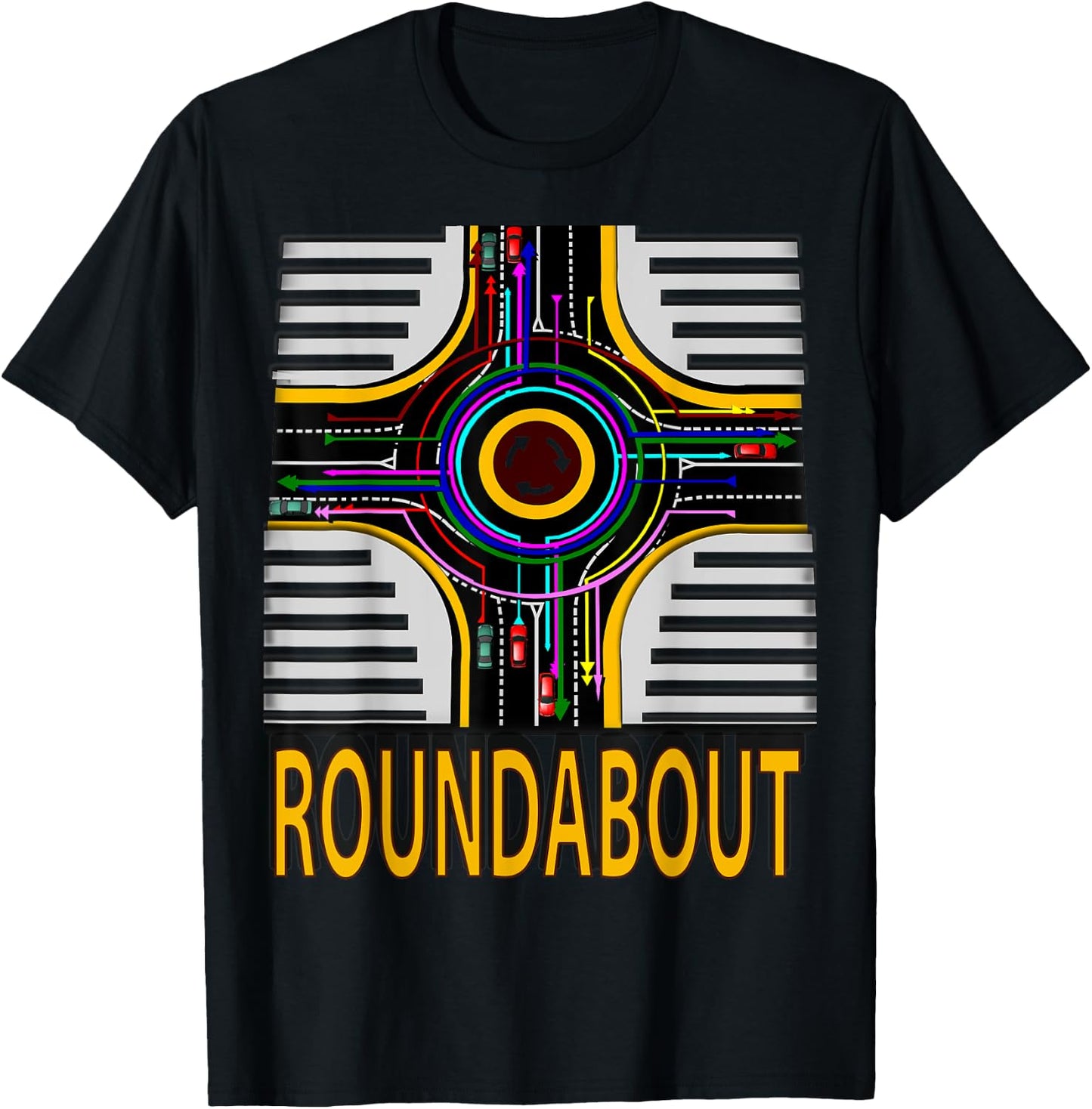 Roundabout traffic direction T-Shirt - T-Shirt | Black