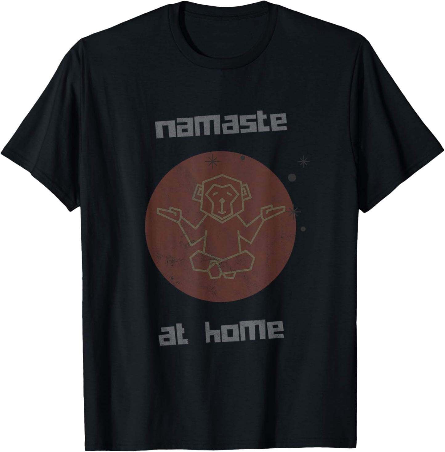 Namaste at Home Monkey T-Shirt - T-Shirt | Black