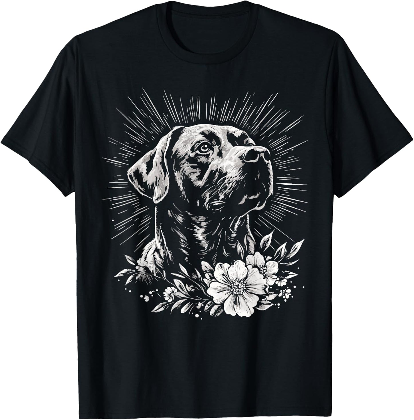 Retro Labrador Retriever Dog Lover Tattoo Style T-Shirt - T-Shirt | Black