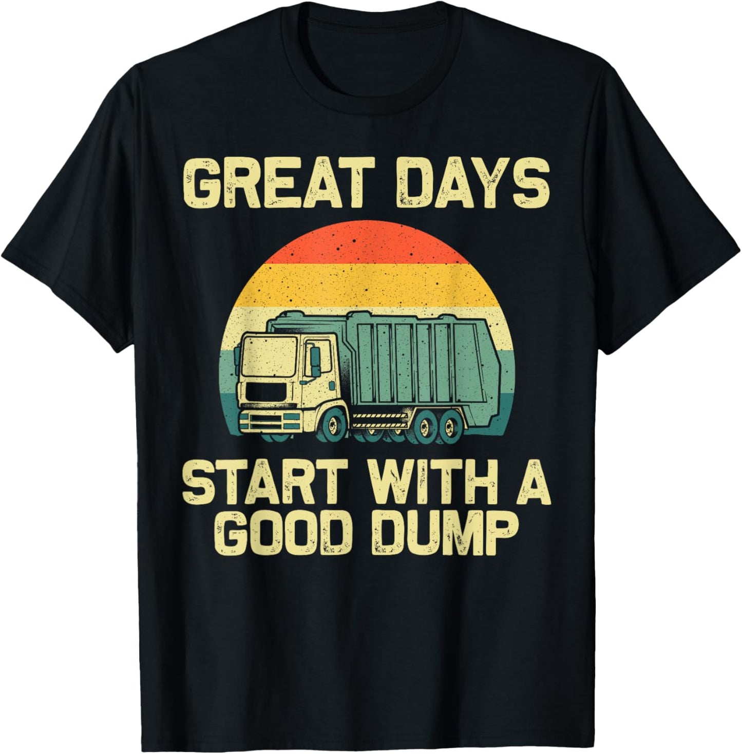 Cool Garbage Truck Kids Boys Trash Waste Management T-Shirt - T-Shirt | Black