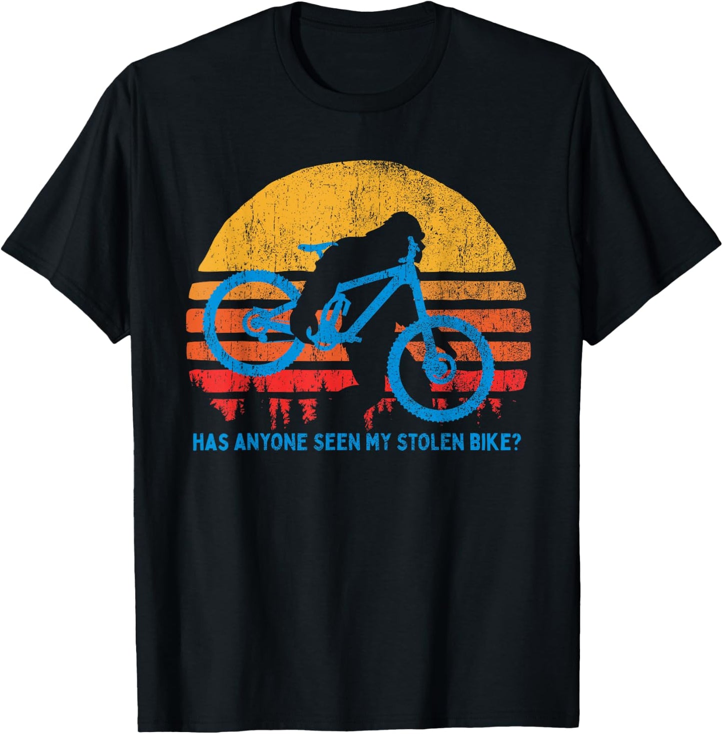 Bigfoot - Stolen Bike MTB Graphic T-Shirt - T-Shirt | Black