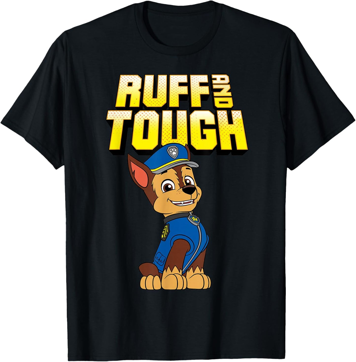 Ruff And Tough Police Pup Chase T-Shirt - T-Shirt | Black