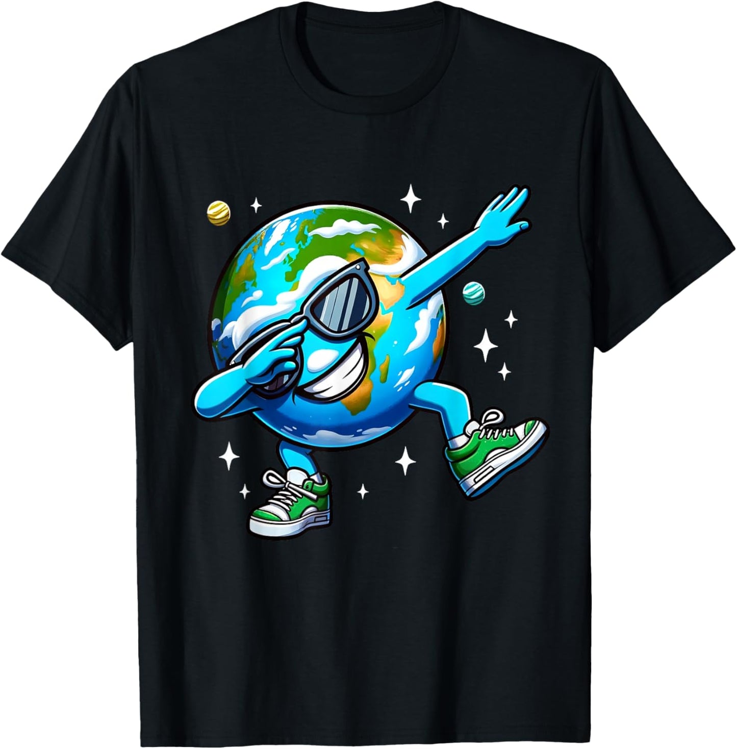Funny Earth Dab - Earth Day 2024 Kids Boys Dabbing Dance T-Shirt - T-Shirt | Black