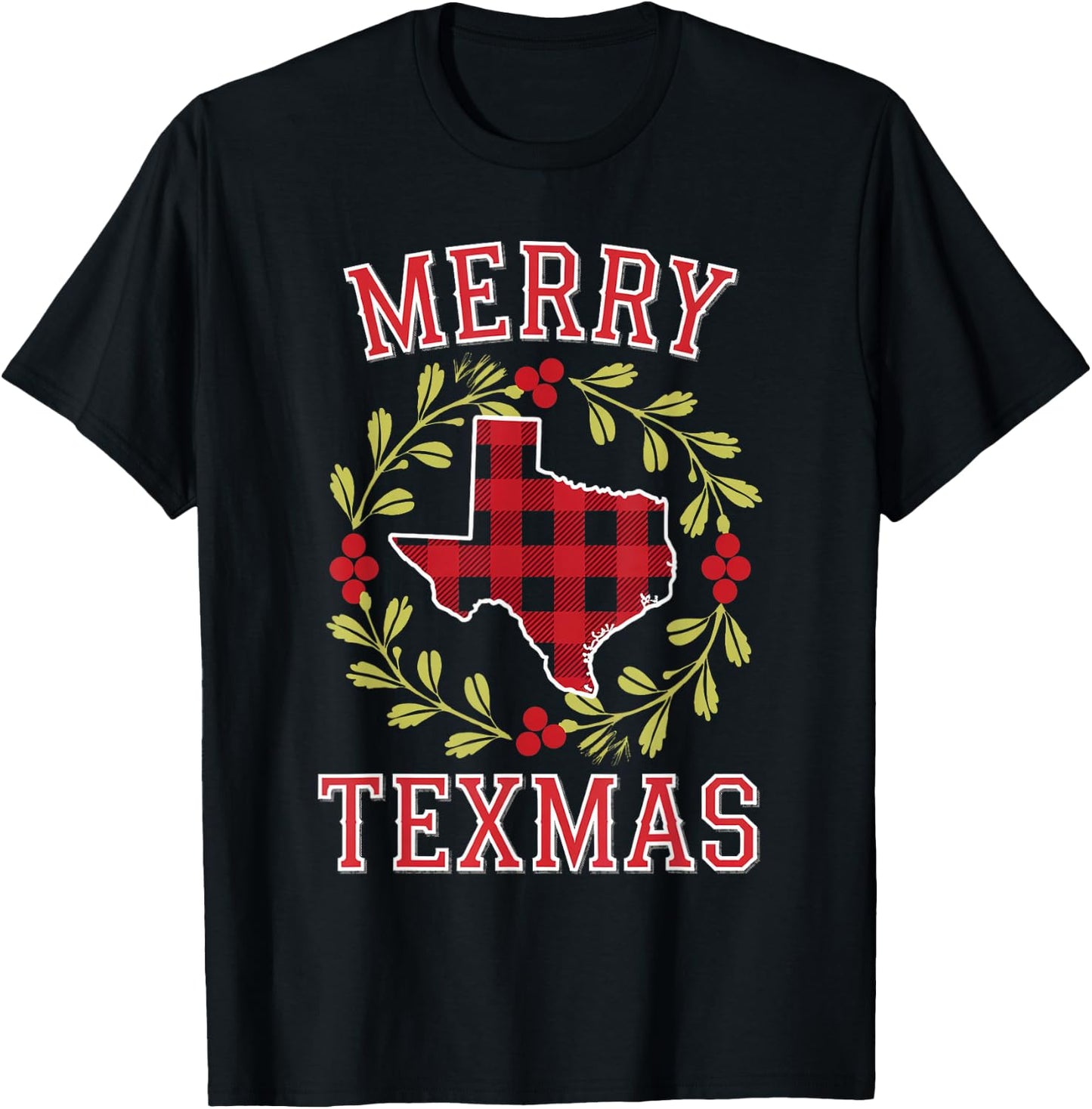 Funny Merry Texmas Texas State Family Christmas Xmas Pajama T-Shirt - T-Shirt | Black