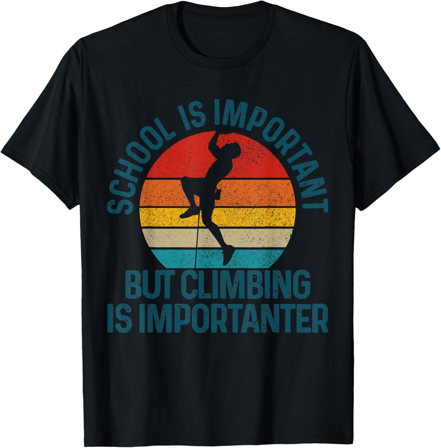 Climbing Bouldering Vintage Saying Funny Climbing Gift T-Shirt - T-Shirt | Black