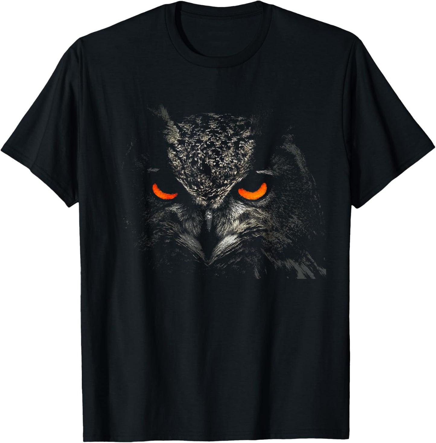 Owl Retro Eye Men Women Kids Gift Apparel T-Shirt - T-Shirt | Black