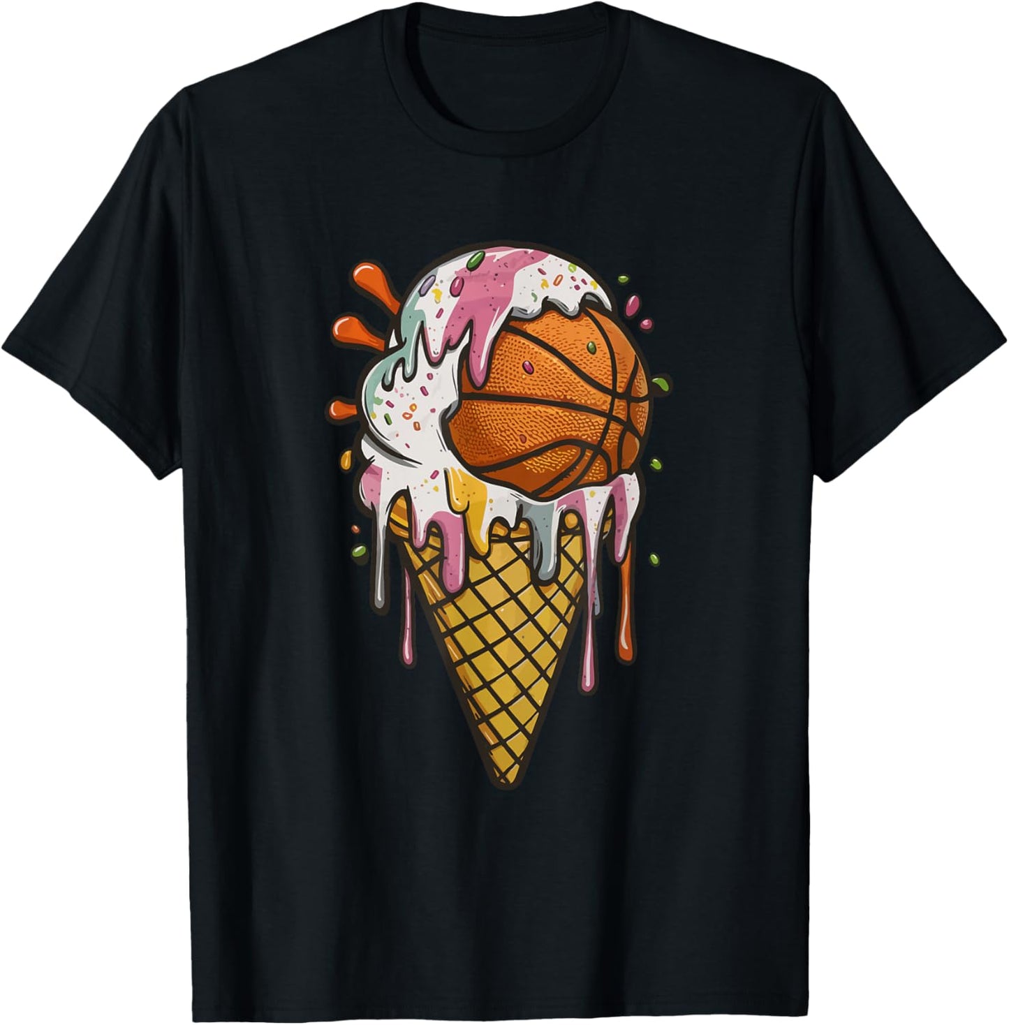 Basketball ice cream basketball T-Shirt - T-Shirt | Black