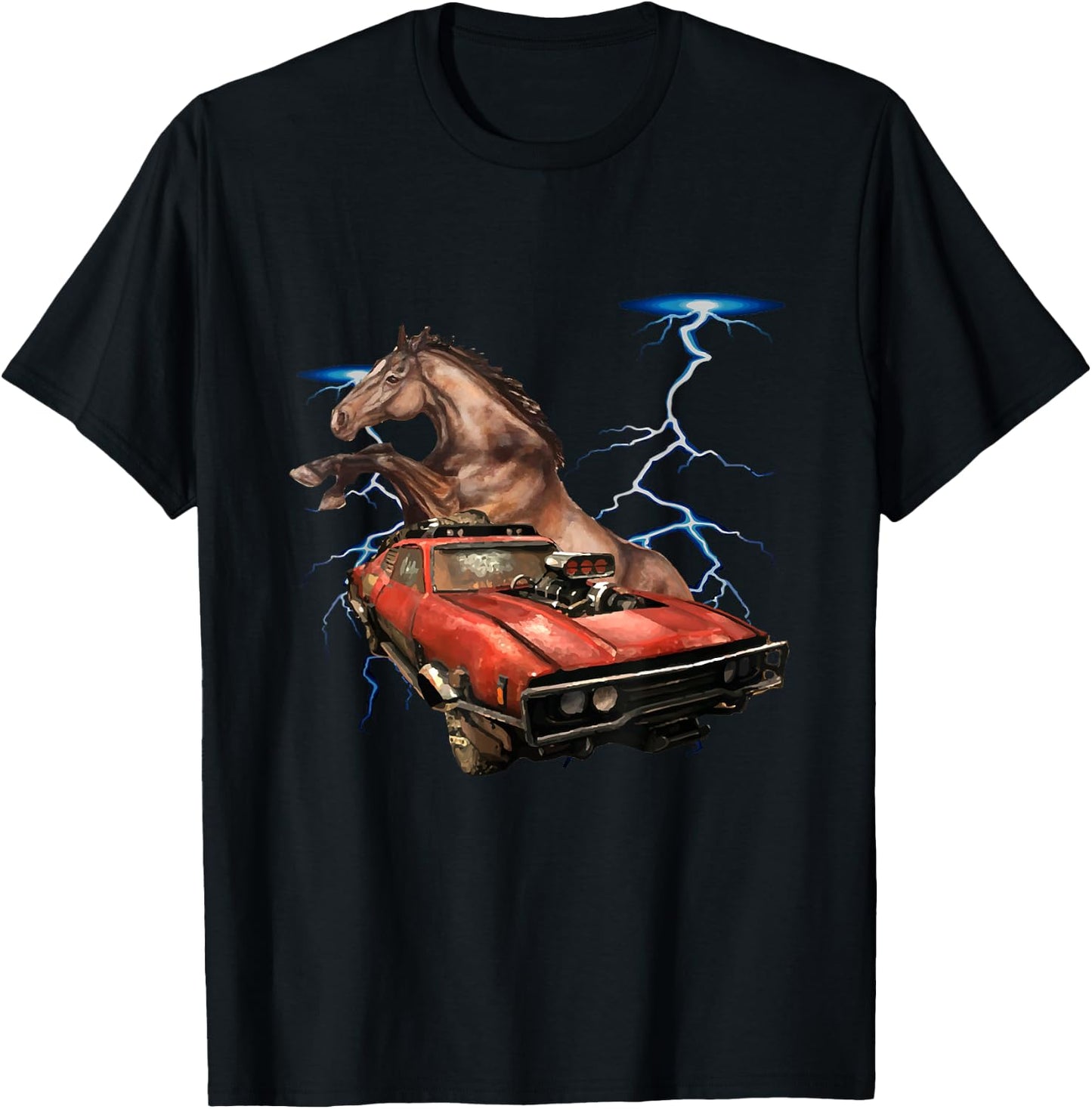 American Muscle Cars - Thunderstorm Car - Auto Mechanic Gift T-Shirt - T-Shirt | Black
