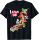 Japanese Flag Travel Map Japanese Pride Okinawa Tokyo Love T-Shirt - T-Shirt | Black