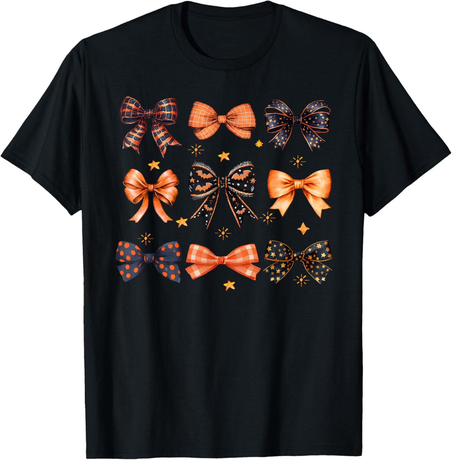 Happy Halloween Coquette Bow Ghost Witch Spooky Season T-Shirt - T-Shirt | Black
