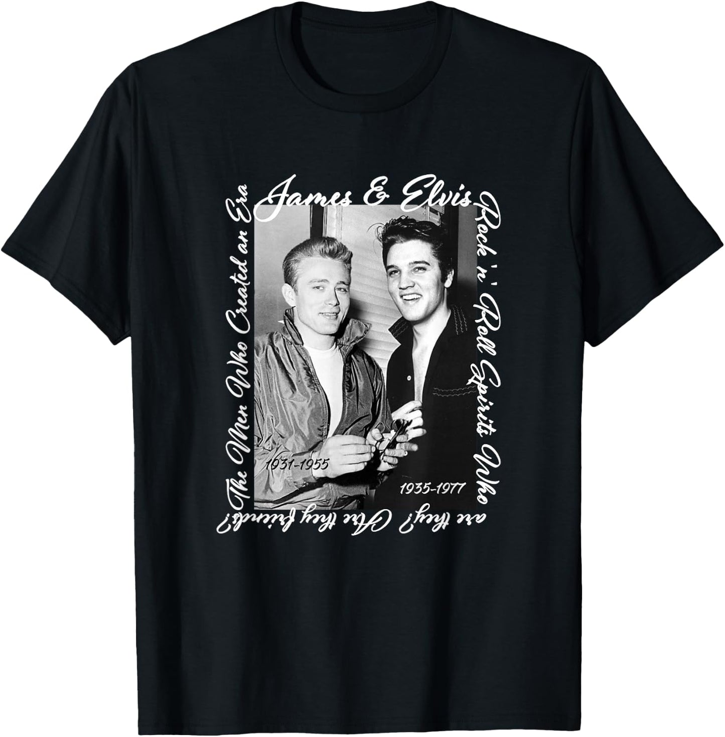 James Dean_Elvis Presley T-Shirt - T-Shirt | Black
