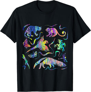 Rainforest Animals and Jungle Wildlife of South America Art T-Shirt - T-Shirt | Black