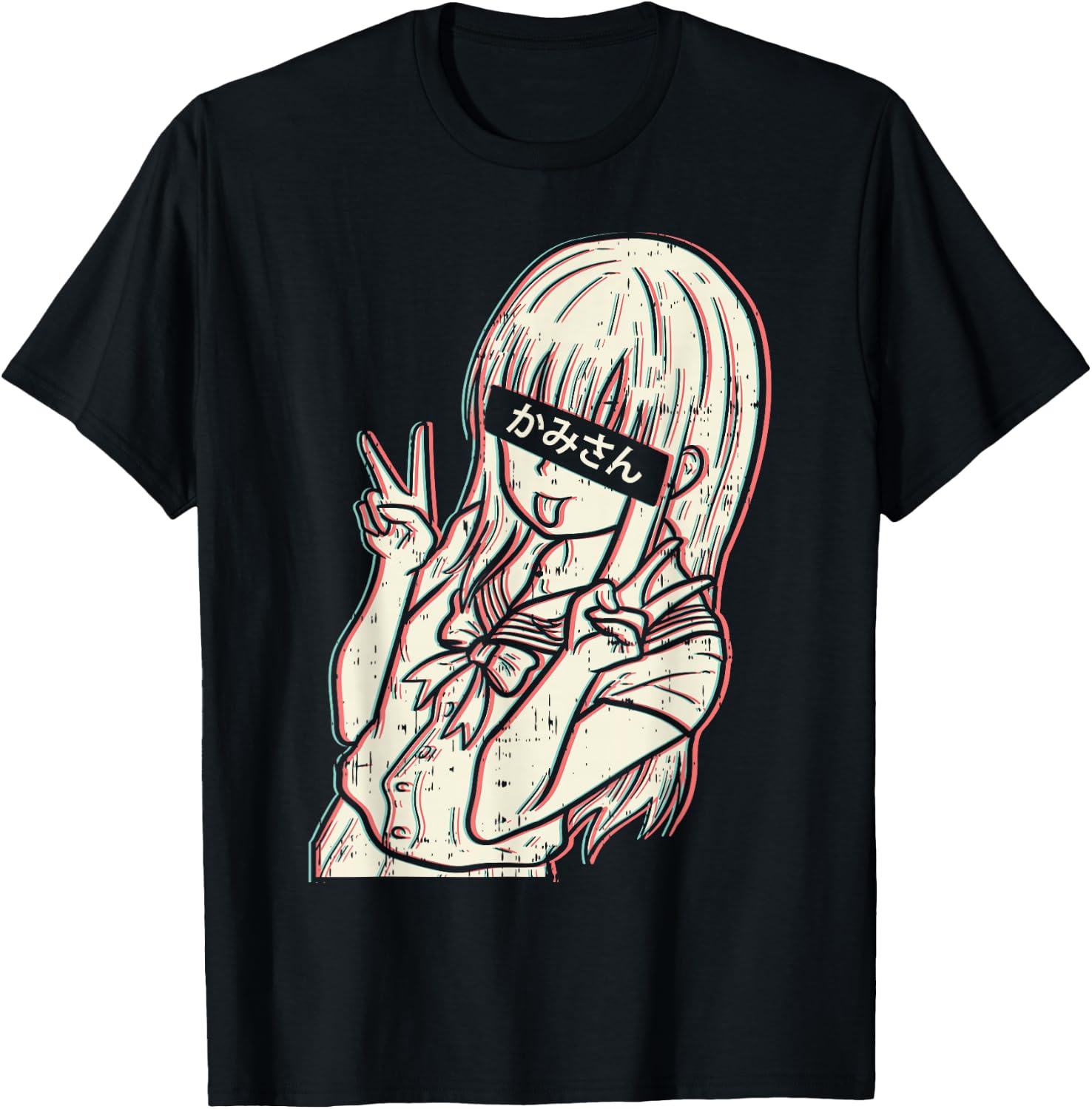 Waifu Anime Girl Aesthetic Manga Japanese Babe Otaku Gift T-Shirt - T-Shirt | Black