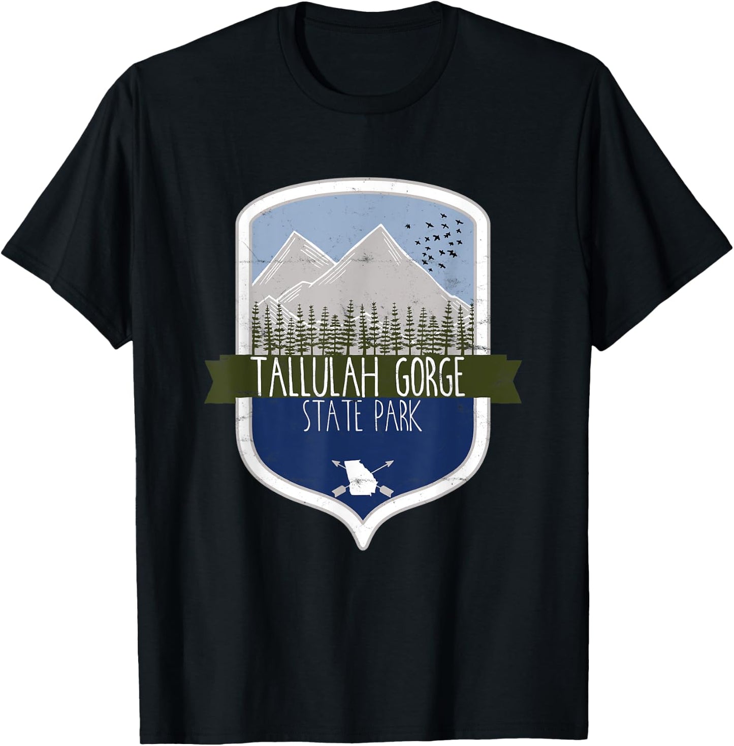 Cute Tallulah Gorge State Park Georgia Mountains GA T-Shirt - T-Shirt | Black