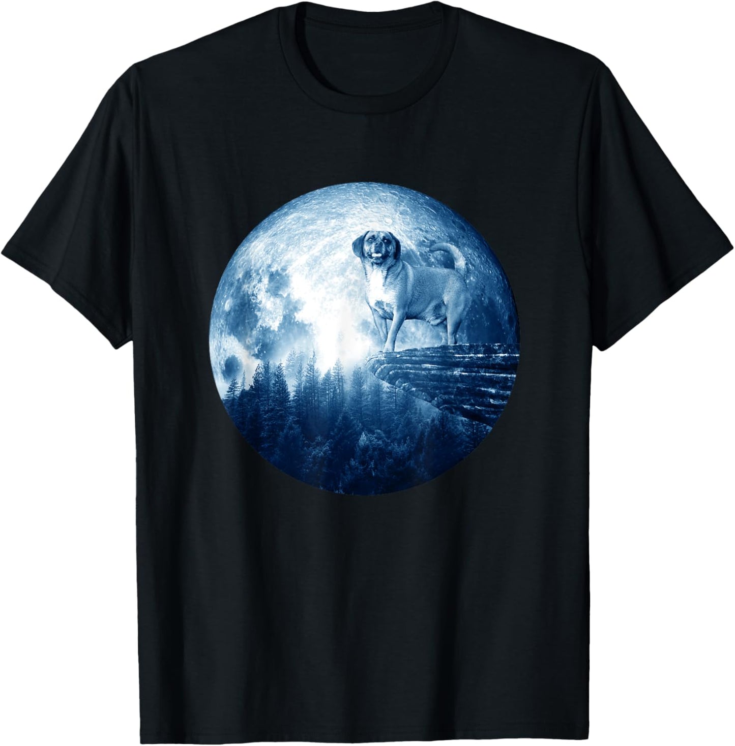 Puggle Dog Moon Dog Mom Dad Women Men Dog Lovers T-Shirt - T-Shirt | Black