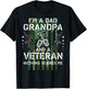I'm A Dad Grandpa Veteran Dad Father Husband Father's Day T-Shirt - T-Shirt | Black